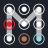 Logo patrón de desbloqueo en forma de M